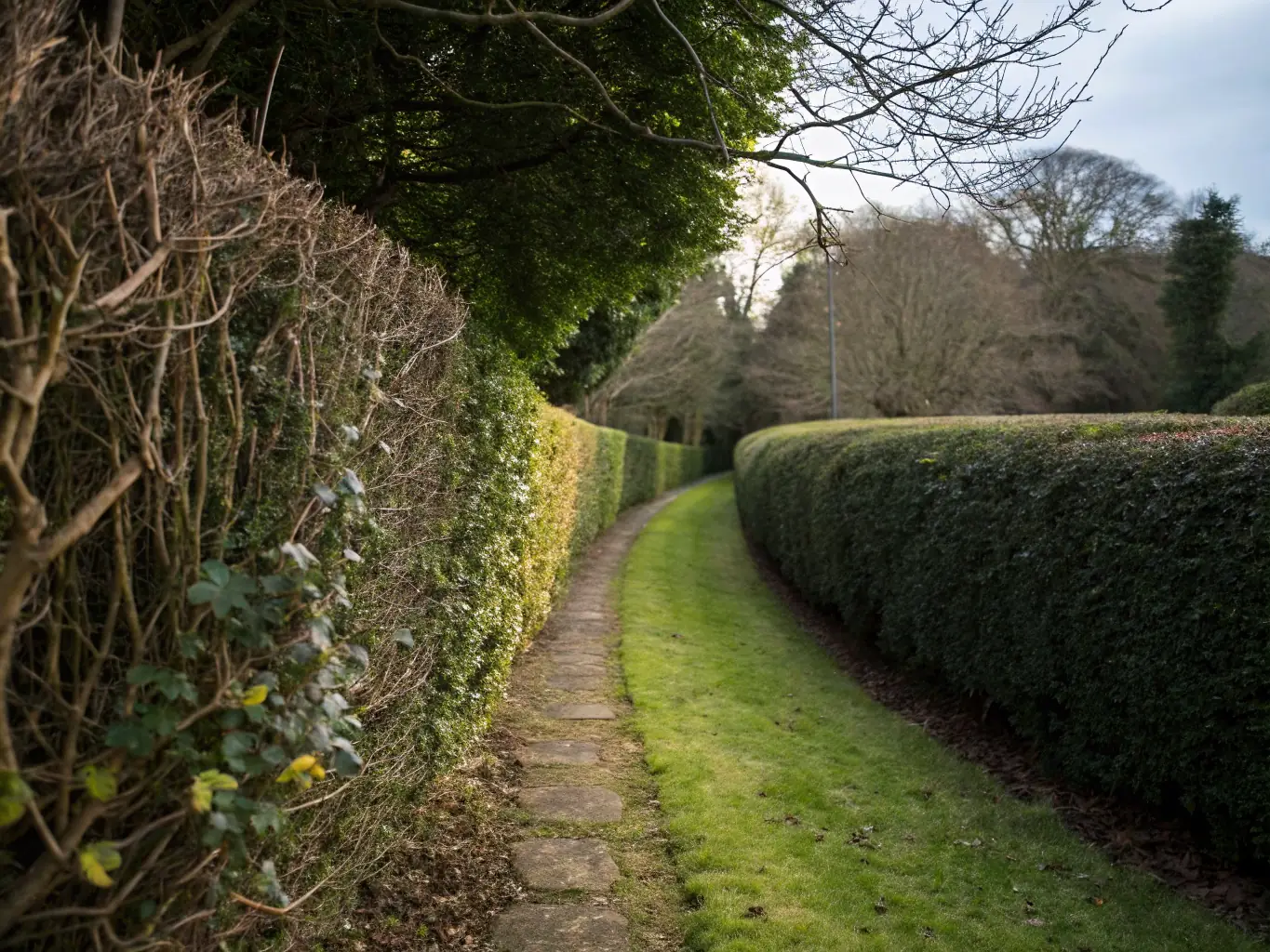 A before-and-after shot of a property with overgrown vegetation being cleared by Todo Haul & Clean's team.